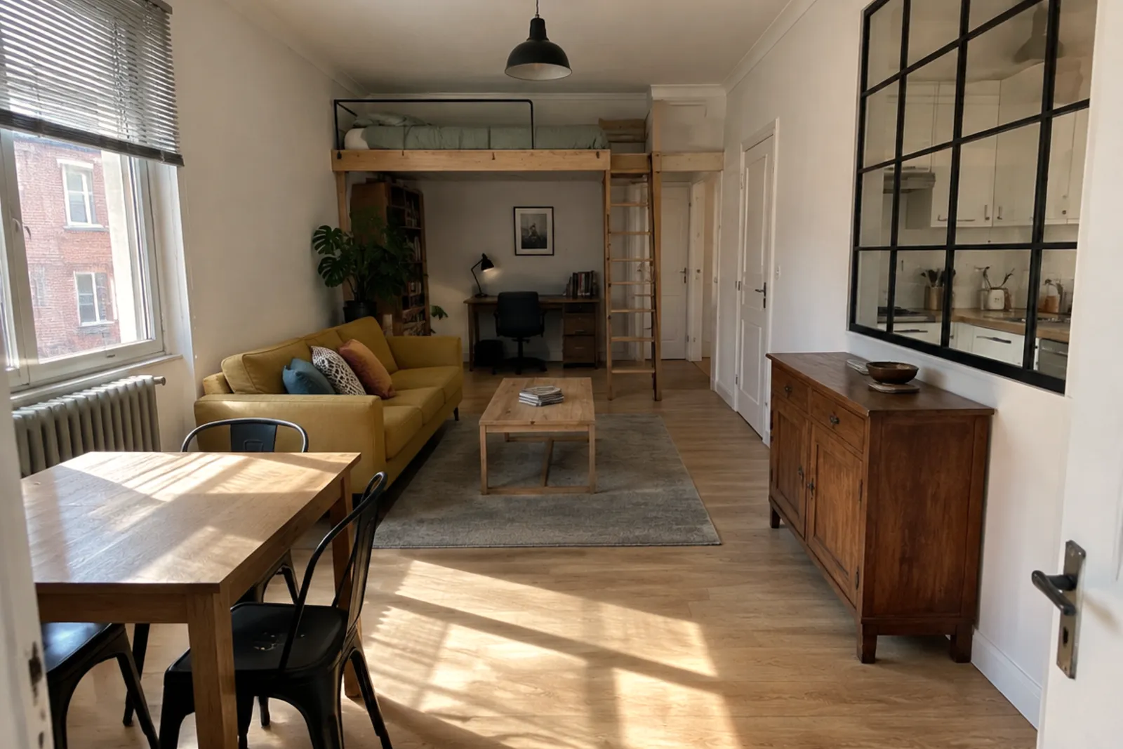 Appartement 1 pièce 26 m² meublé à louer à Saint-Denis